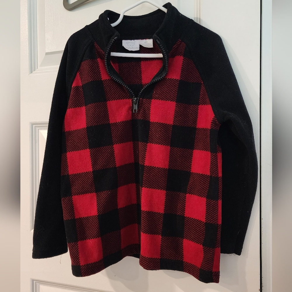 Koala Kids Red and Black Checkered Hoodie